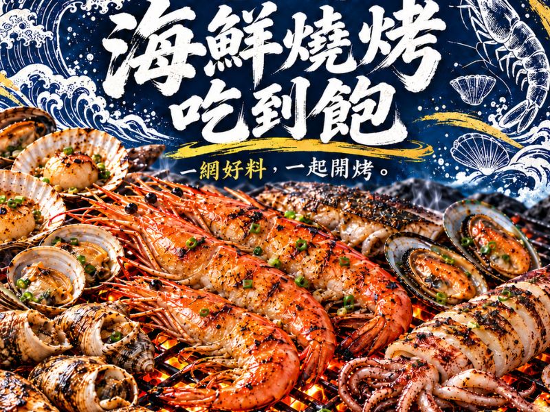 🦐 10/19 試營運｜快樂町海鮮燒烤吃到飽！